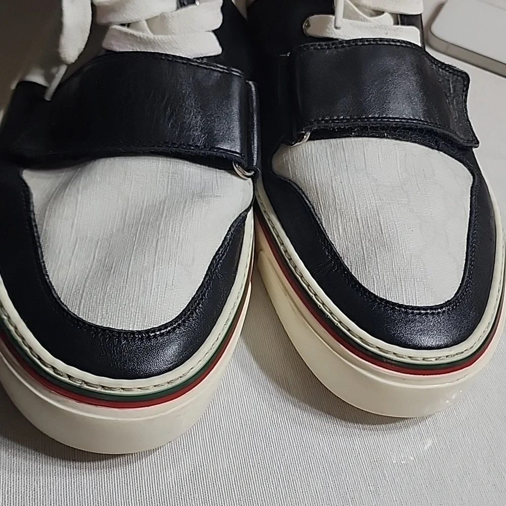 Gucci Men's Monochrome High-Top Sneakers